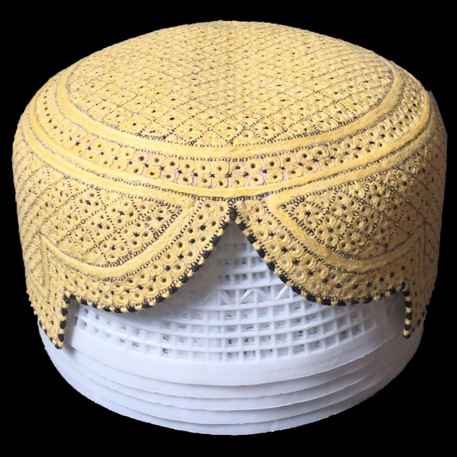 yellow Jamali Rumali Sindhi Cap or Topi MKC-847